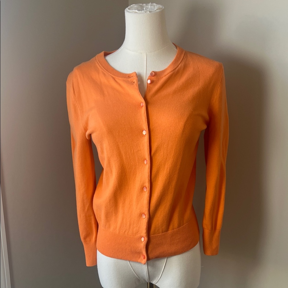 Cynthia Rowley Orange Button-Up Cardigan